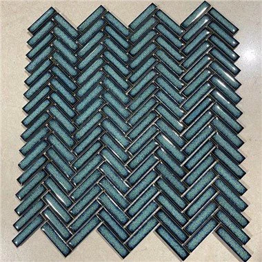 ヘリンボーン モザイク タイル バックスプラッシュ